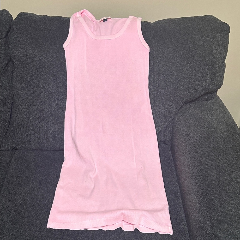 Universal Thread Pink Ribbed Crewneck Tank Top
